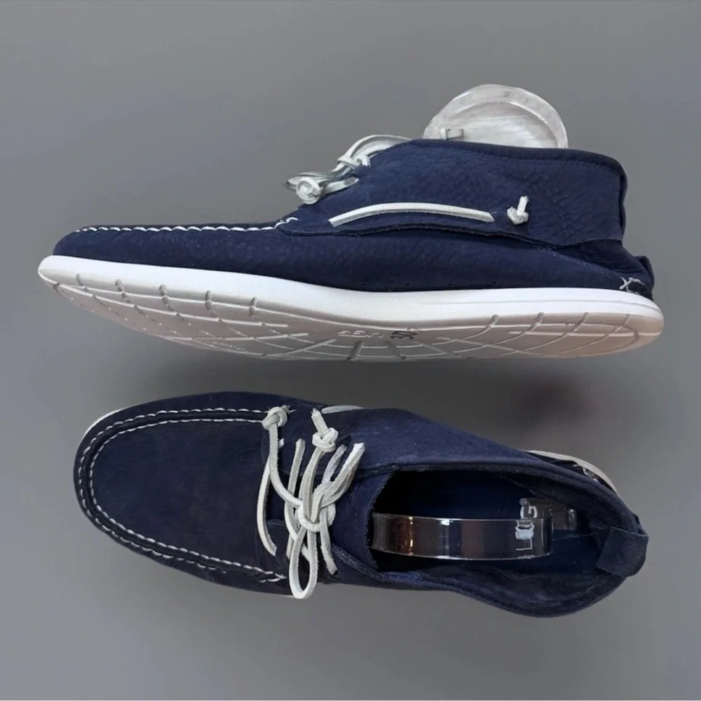 UGG LEATHER BOAT SHOES SZ 12 MENS BEACH MOC CHUKKA MOCCASIN LOAFERS NAUTICAL EUC